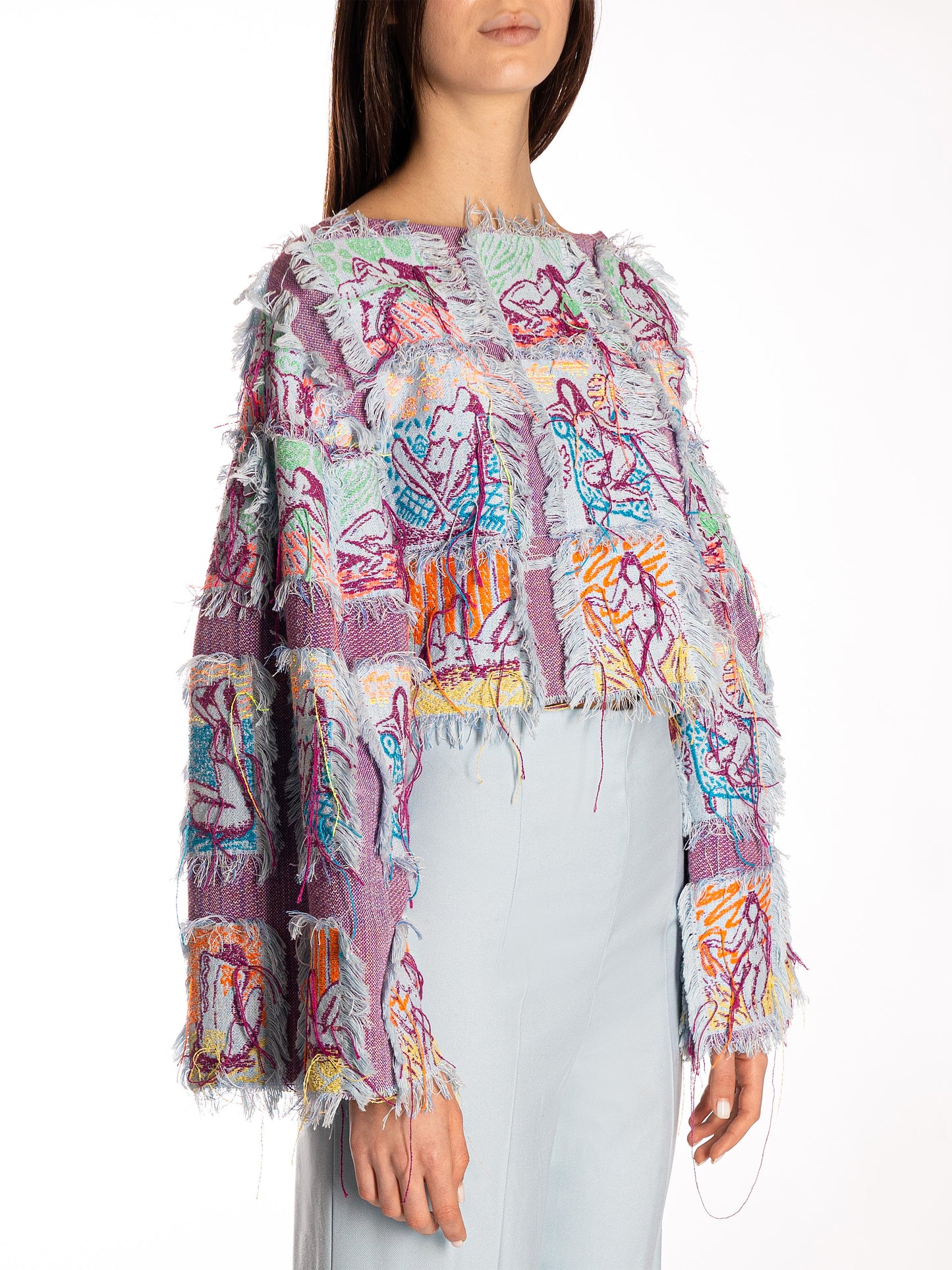 Maglia ricamata con maniche lunghe