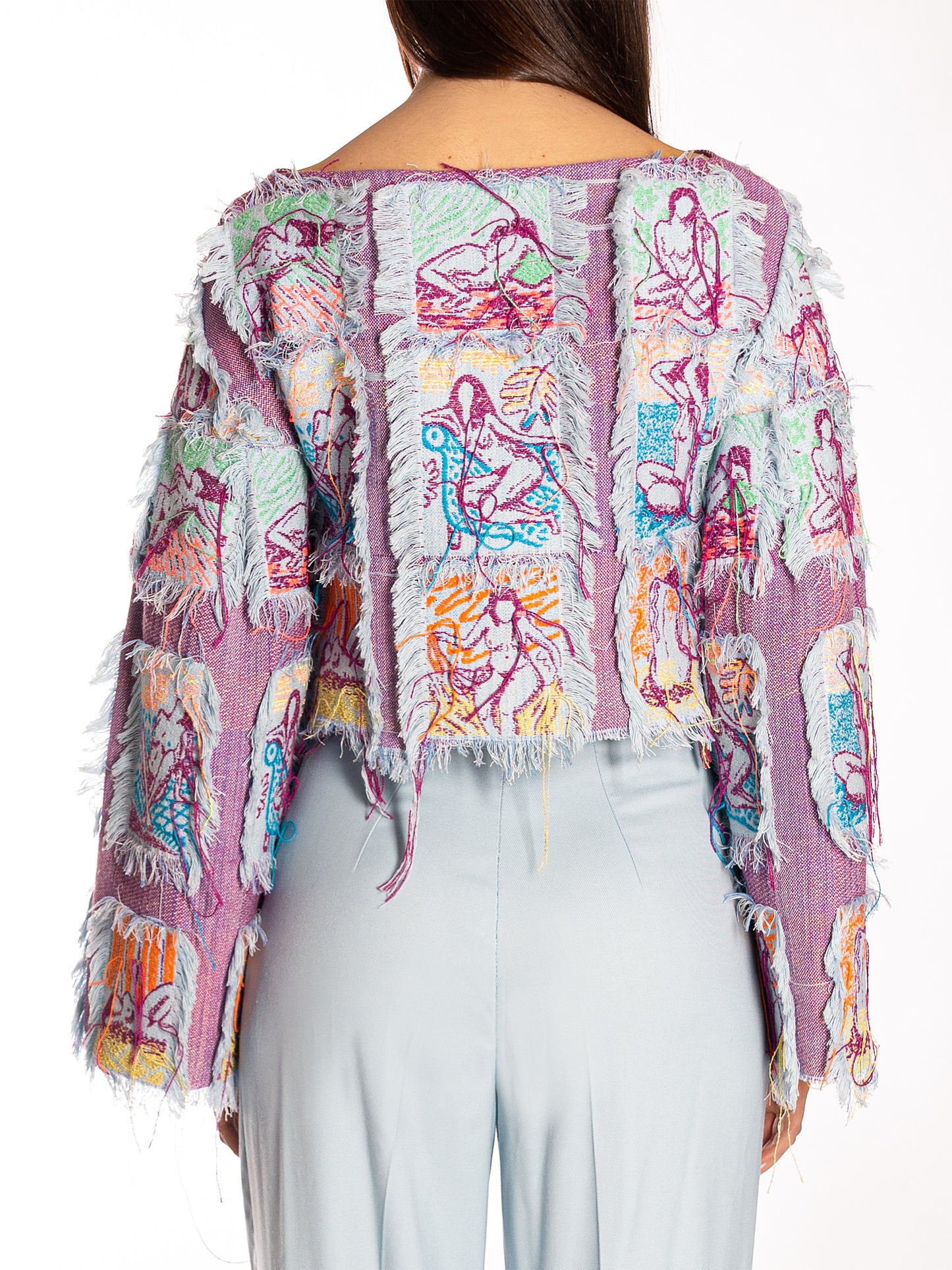Maglia ricamata con maniche lunghe