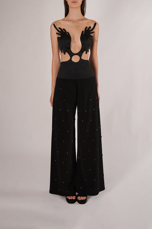 Maglia cut out con design grafico